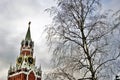 Moscow Kremlin. Spasskaya clock tower. Color photo