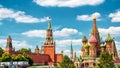 Moscow Kremlin and St Basil`s Cathedral, Russia Royalty Free Stock Photo