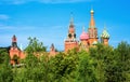 Moscow Kremlin and St Basil`s Cathedral in summer, Russia