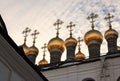 Moscow Kremlin. Terem churches. Color photo. Royalty Free Stock Photo