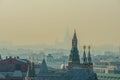 Moscow Kremlin tower, city roofs, silhouette of the Moscow State Royalty Free Stock Photo