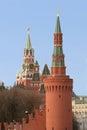 Moscow, Kremlin Towers Royalty Free Stock Photo