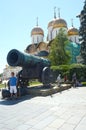 The Moscow Kremlin Tsar cannon 1586 Master Andrey Chokhov Russia July Summer day Heat