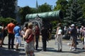 The Moscow Kremlin Tsar cannon 1586 Master Andrey Chokhov Summer day July