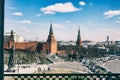 The Moscow Kremlin from an unusual viewpoint, Russia Royalty Free Stock Photo