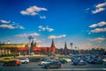 The Moscow Kremlin from an unusual viewpoint, Russia Royalty Free Stock Photo