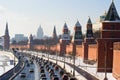 Moscow Kremlin wall Royalty Free Stock Photo