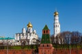 Moscow Kremlin Wall and Ivan the Great Bell Tower Royalty Free Stock Photo