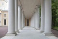 Moscow, Manor Arkhangelskoe. Colonnade of the palace, in the form of a long gallery with arches