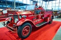 MOSCOW - MAR 09, 2018: American LaFrance 1925 fire truck at ex