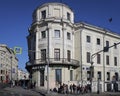 Former manor house of V. P. Razumovsky in Maroseyka street. Sunny spring view. Royalty Free Stock Photo