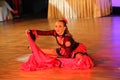 Unidentified female teens age 14-17 compete in latino dance on the Artistic Dance European Championship