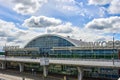 Moscow, 30 may 2021: Exterior view terminal A of international airport Vnukovo