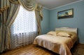 Interior of hotel or home with luxury curtains