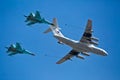 MOSCOW - MAY 7: Refueling aircraft and fighters participate