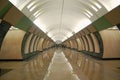 Moscow metro, interior of station Maryina Roshcha Royalty Free Stock Photo