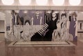 Moscow metro, mosaic: scene from Idiot