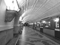 Moscow metro station Park Kultury. Royalty Free Stock Photo