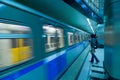 Moscow metro passengers