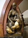 Moscow metro PLOSHCHAD REVOLUTYSII station beautiful bronze statue interior decoration, Russia