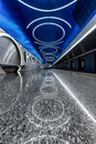 Moscow metro station `Okskaya` without people