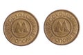 Moscow metro token Royalty Free Stock Photo