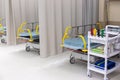 Moscow, Moscow region, Russia - 03.09.2023:Empty hospital ward showing multiple beds Royalty Free Stock Photo