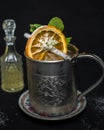 Moscow Mule with dehidrated orange Royalty Free Stock Photo