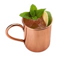 Moscow Mule in a Copper Mug Royalty Free Stock Photo
