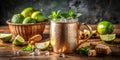 The Moscow Mule Vodka Ginger Beer Lime Juice Cocktail AI-Created Content