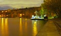 Moscow, night, river