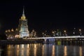 Moscow night view, hotel Ukraine (2)