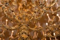 Details of the old gold chandelier Royalty Free Stock Photo