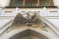 High relief of an eagle above the entrance