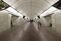 MOSCOW - October 19: metro station Tsvetnoy Bulvar, Russia. Moscow Metro carries over 7 million passengers per day