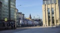 Moscow old city history architecture street houses view landscape winter Dolgorukovskaya street