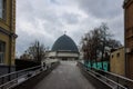 Moscow planetarium with large grey dome