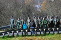 Moscow battle historical reenactment. German soldiers-reenactors Royalty Free Stock Photo