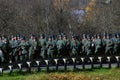 Moscow battle historical reenactment. German soldiers-reenactors Royalty Free Stock Photo