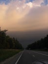 Moscow region, 22.08.2009, road before the rain Royalty Free Stock Photo