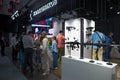 Visitors view new small arms in the pavilion of the Kalashnikov concern