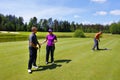 A couple enjoying winning golf. Nakhabino Golf Club