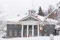 Moscow Region, Russia - February 18, 2018: A.S. Pushkin State Historical and Literature Museum in Zakharovo, village where great