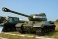 MOSCOW REGION, RUSSIA - JULY 30, 2006: Soviet heavy tank IS-2 in Royalty Free Stock Photo