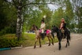 MOSCOW REGION - SEPTEMBER 06: Historical reenactment battle of Borodino at its 203 anniversary.