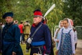 MOSCOW REGION - SEPTEMBER 06: Historical reenactment battle of Borodino at its 203 anniversary.