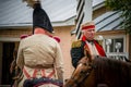 MOSCOW REGION - SEPTEMBER 06: Historical reenactment battle of Borodino at its 203 anniversary.