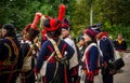 MOSCOW REGION - SEPTEMBER 06: Historical reenactment battle of Borodino at its 203 anniversary. Royalty Free Stock Photo