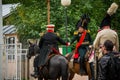 MOSCOW REGION - SEPTEMBER 06: Historical reenactment battle of Borodino at its 203 anniversary.