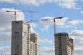 Moscow region, Vidnoe, April 5, 2021, construction of residential buildings in the Moscow region, buildings of new buildings, Royalty Free Stock Photo